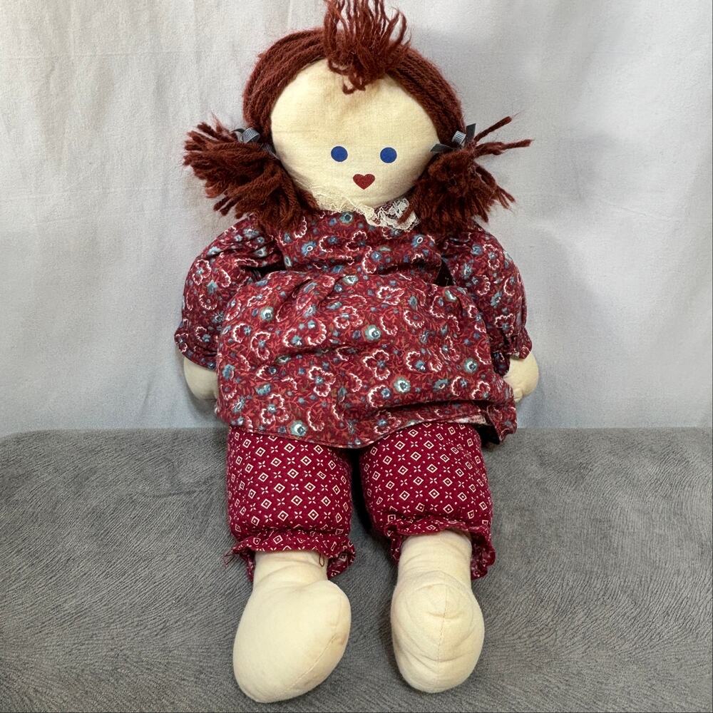 Plain Jane Cloth Rag Doll Target/Commonwealth Yarn Hair Painted Face 1988 VTG